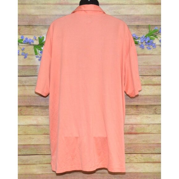 Callaway Opti Dri Mens Golfing Polo Shirt Size 2XLT Logo Stretch 1/4 Button - Picture 4 of 8